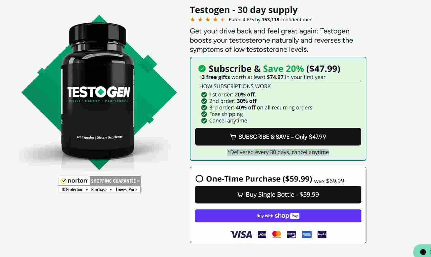Buy Testogen 3 month supply