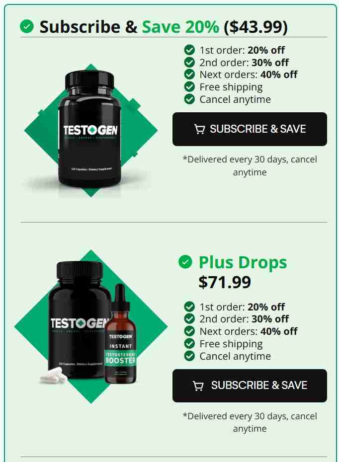buy testogen official website